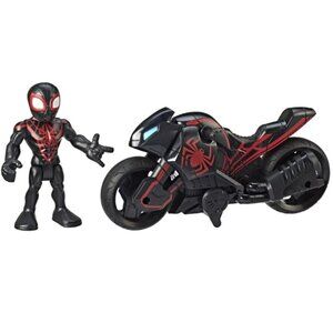 Super Hero Adventures Kid Arachnid Web Wheels 5-Inch Figure and Motorcycle Set